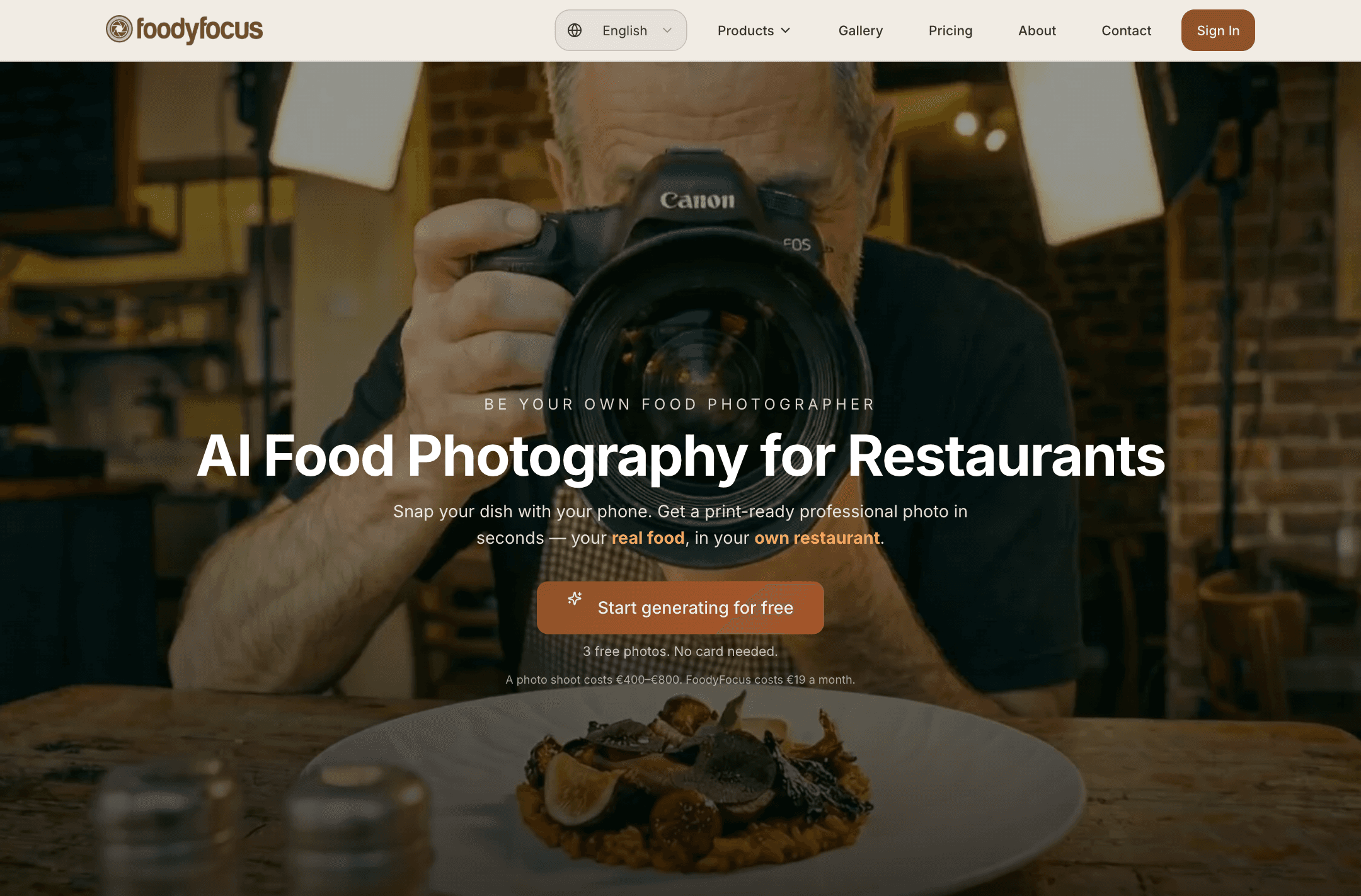 FoodyFocus landing page